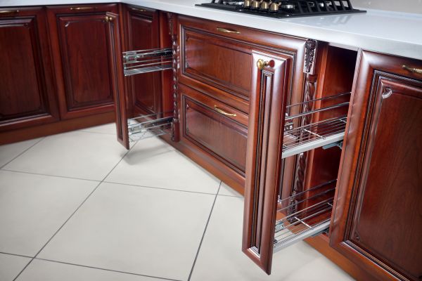 Cherry Cabinet Refacing in Keller